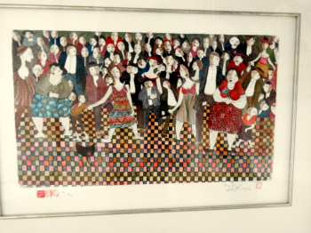 serious fans  - Pieter van der Westhuizen
480 x 290 mm - etching - SOLD
