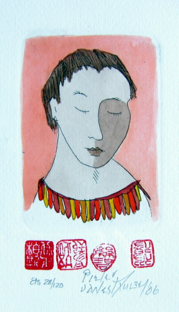 lady - Pieter van der Westhuizen
125 x 65 mm (excluding frame) - etching - framed
