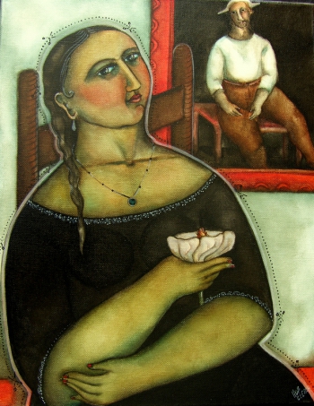 thinking of you
460 x 360 mm tempera on canvas
