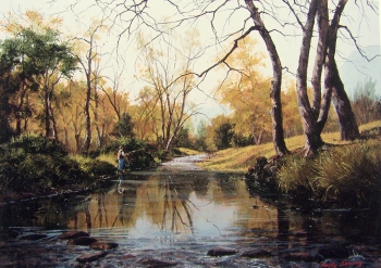 eerste river, stellenbosch  - Paddy Starling
760 x 540 mm  - giclee print on paper 
signed by artist  - number 1/20
