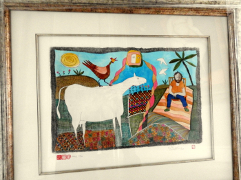 die wit koei weet alleen - Pieter van der Westhuizen
480 x 330 mm  - etching -  SOLD
