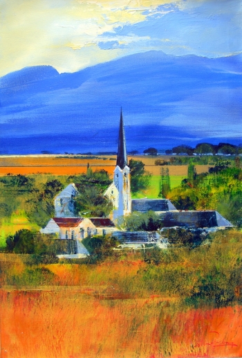 riebeeck kasteel church
600 x 900 mm  -  acrylic on canvas
