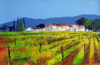 vintage winelands cellar
600 x 400 mm  -  acrylic on canvas   SOLD
