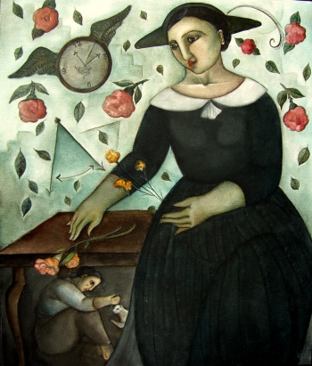 dressed up
510 x 610 mm tempera on canvas    -  SOLD
