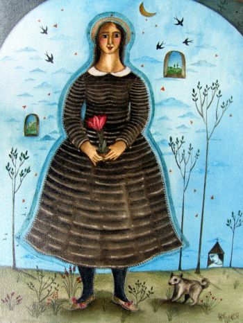 new dress
355 x 457 mm tempera on canvas    -   SOLD
