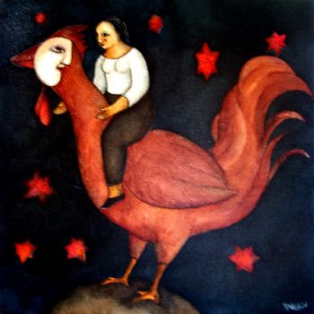 red rooster
500 x 500 mm tempera on canvas    -    SOLD
