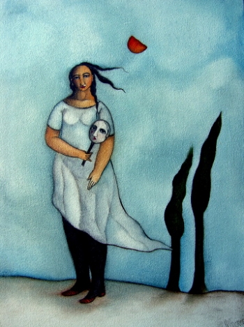 lonesome
355 x 457 mm tempera on canvas     -    SOLD
